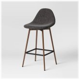 Copley Upholstered Dark Gray Stool