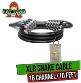 Fat Toad XLR Snake Cable - 16 Channels (10FT) for Studio, Stage, and Live Sound Patching