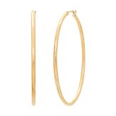 Golden Tube Hoop Earrings