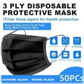 Midnight 3-Ply Earloop Face Masks