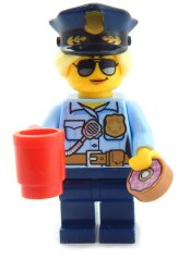 Brick Patrol Officer and Donut Enthusiast Minifigure