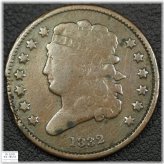 Copper Classic Head Half Cent from 1832 - with Edge Damage