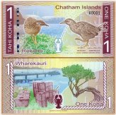 Chatham Islands Koha Polymer Banknote