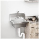Durable Stainless Steel Wall-Mount Utility Basin