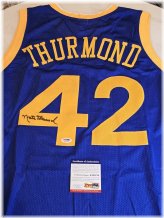 Nate Thurmond Signed Blue Custom Jersey with PSA/DNA COA