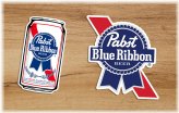 Blue Ribbon Vinyl Sticker Set - 2 Decals, 3x2 Inches