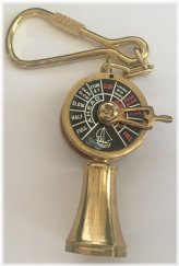 Brass Telegraph Keychain - Vintage Nautical Collectible