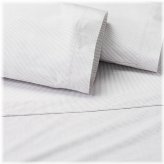 Railroad Gray Stripe King Sheet Set