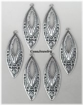 Filigree Sterling Silver Drop Findings Set