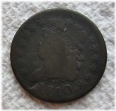 Early Rare Key Date 1810 Classic Head Half Cent with Good Detail and Minor Damage