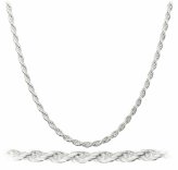 Shimmering Silver Rope Pendant