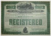 Lake Shore & Michigan Southern Railway Bond Stock Certificate