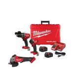 Precision Pro Kit: Milwaukee 18V Cordless Drill/Driver with FUEL Grinder Combo