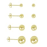 Golden Glow Ball Stud Earrings