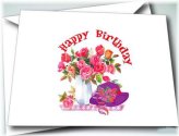 Ladies of Society Floral Birthday Note Cards Set