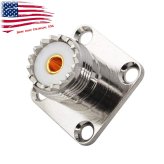 Flange Mount UHF Female RF Panel Connector