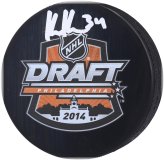 Kaapo Kahkonen Autographed 2014 NHL Draft Logo Hockey Puck