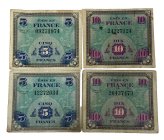 French WW2 Allied Military Currency Banknotes Collection