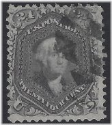 19th Century US Stamp - Grayish Lilac, Sound, Light Cancel