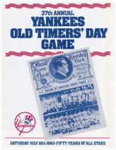Yankees Old Timers Day Game Program - 1983 Edition