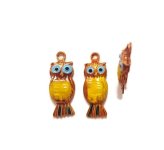 Golden Owl Charm Set