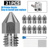 Precision Steel Nozzle Set for Popular 3D Printers