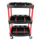 Mobile Detailing Storage Cart with Rolling Wheels