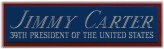 Jimmy Carter Presidential Memorabilia Nameplate for Autographed Collectibles