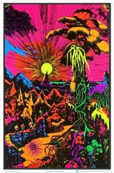 Radiant Nightfall" Blacklight Poster - 23 x