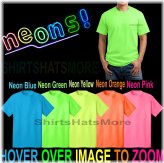 Neon Glow Cotton Blend T-Shirt for Men - Available in Various Sizes