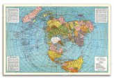 Polar Equidistant World Map Poster - 1943 WWII Edition - 20x30