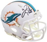 Zach Thomas Autographed Dolphins White Speed Mini Helmet