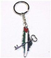 Heritage Map Keychain - Palestinian Flag with Cities