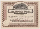Vintage Ivory Oil & Gas Company Stock Certificate
