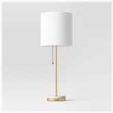 Marble Base Brass Stick Lamp