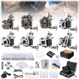 Tattoo Master Kit: 8 Machines, 54 Inks, and Power Supply Set