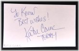 Katie Couric Signature on Index Card
