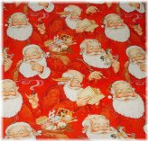 Vintage Holiday Santa Gift Wrap