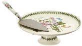 Botanic Delight Cake Stand Set - Elegant Footed Plate with Server