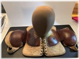 1930s Leather Football Shoulder Pads by Draper-Maynard