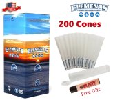 Rice Rollers Bundle: 200 Ultra Thin 1 1/4 Cones with Clipper Lighter