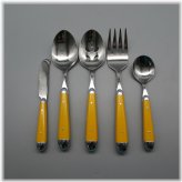 Sunflower Yellow Stainless Flatware Serving Set