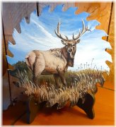 Rustic Elk Saw Blade Art Piece