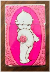 Cherub Silver Flip Top Cigarette Case