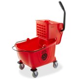 Red Side Press Wringer Bucket