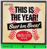 Pittsburgh Pirates Baseball Iron City Beer Decal Sticker