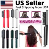 StylePro Heat Brush - Adjustable Electric Hair Tool for Smooth and Curly Looks