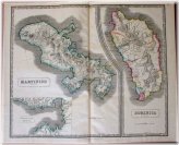 Caribbean Colonial Possessions Martinique Dominica 1851 Map