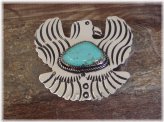 Turquoise Eagle Pin by Navajo Artisan in Cleveland