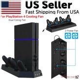 PlayStation 4 Dual Controller Stand with Cooling and Charging Station